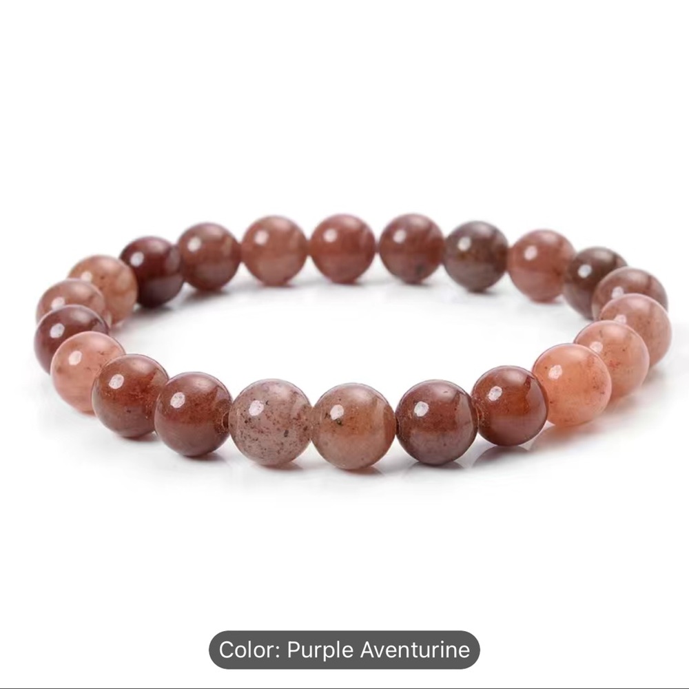 1pc 8mm Healing Energy Natural Stone Beaded Bracelet